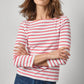 Rib Stripe 3/4 Boatneck