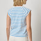 Rib Stripe S/S Scoop Neck