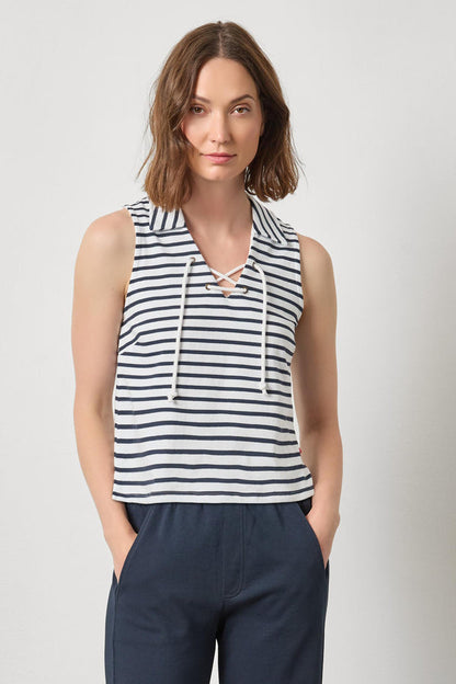 Sleeveless Collared Top