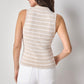 Striped Sleeveless Collared Top