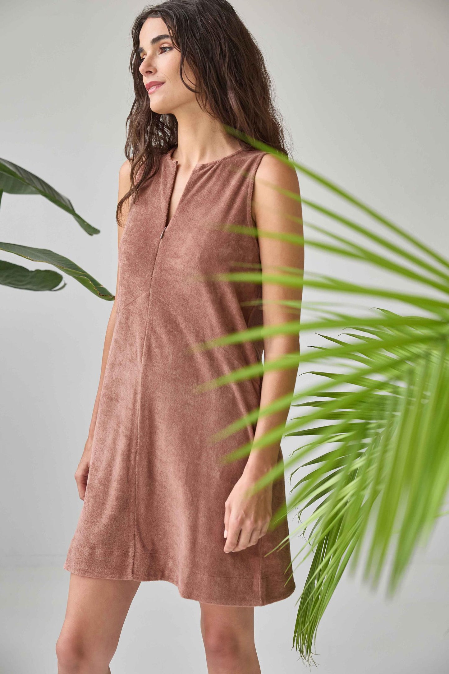 Terry Zip Dress