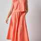 Smocked Shoulder V-Neck