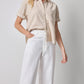 Linen Blend Boyfriend Button Down