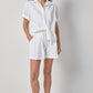 Linen Blend Boyfriend Button Down