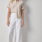 Linen Blend Straight Leg Pant
