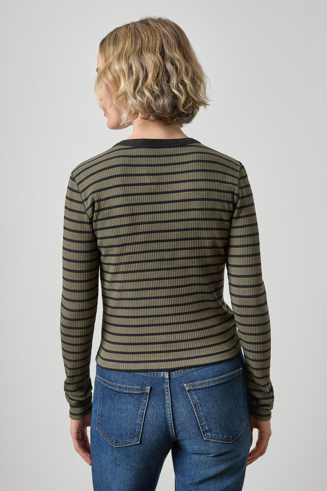 Button Front Ribbed Cardigan