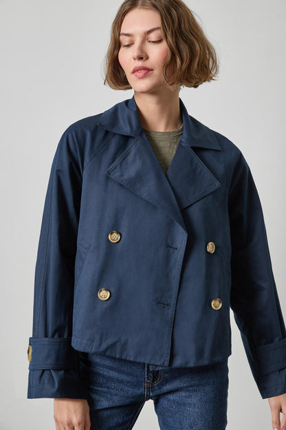 Double Breasted Short Trench