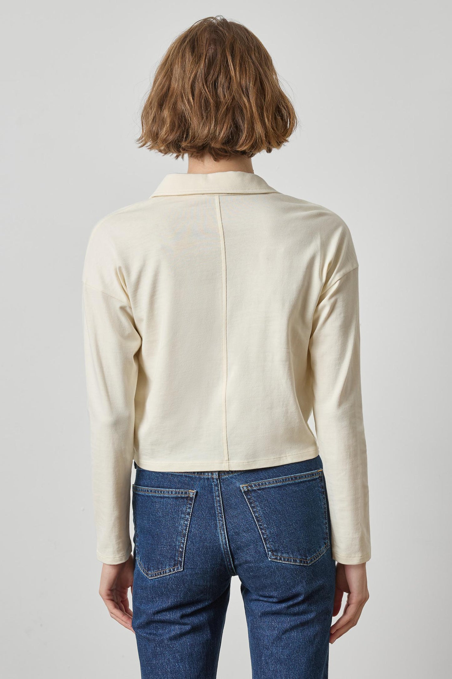 Faux Wrap Collared Top
