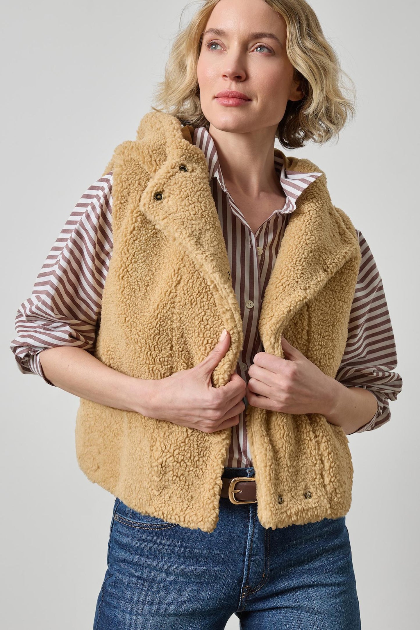 Hooded Sherpa Vest