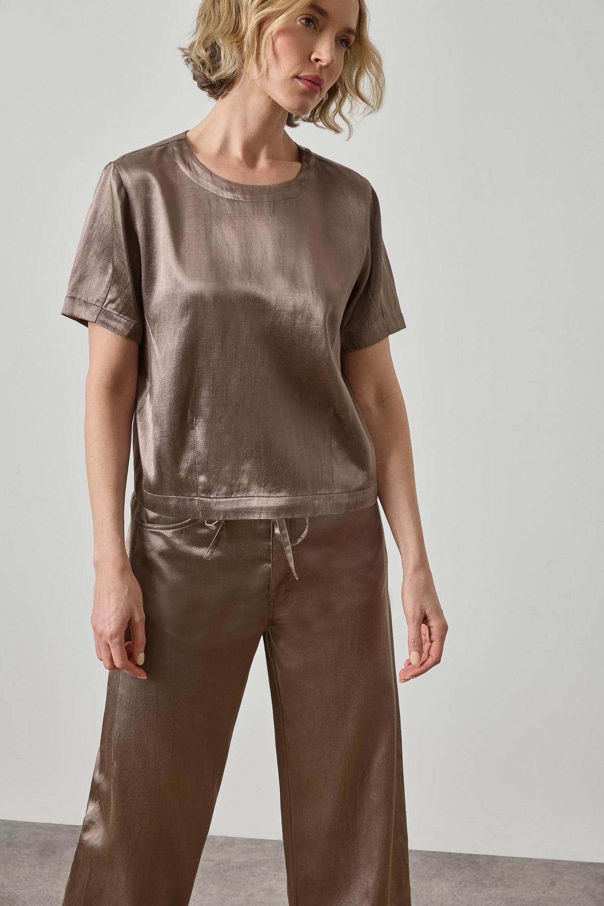 Slub Woven Darted Top