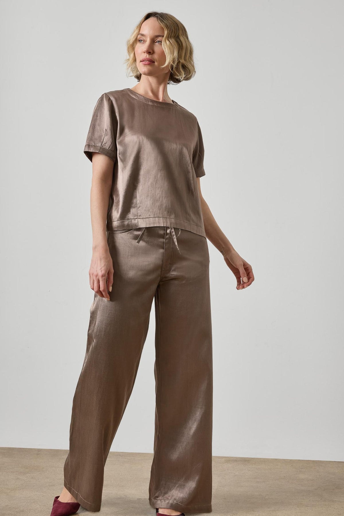 Slub Woven Darted Top