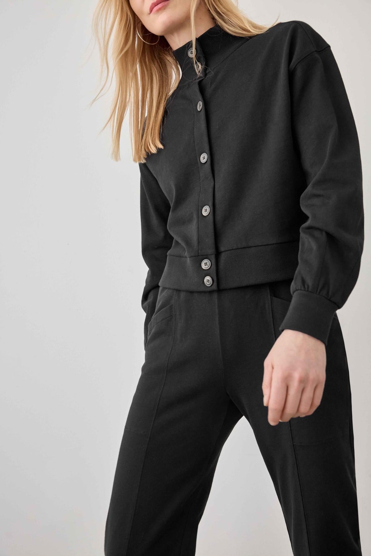 Mock Neck Cardigan
