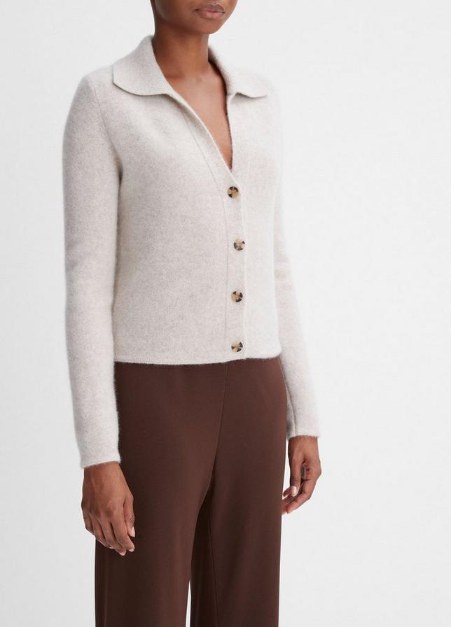 Plush Cashmere Polo Cardigan