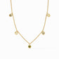 Rainbow Delicate Charm Necklace - Shades of Jade