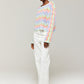 Rainbow Chevron Slash Neck