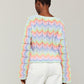 Rainbow Chevron Slash Neck