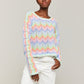 Rainbow Chevron Slash Neck