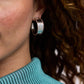 Silver Savoy Hoop-Medium