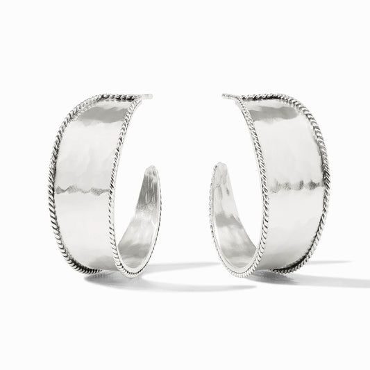 Silver Savoy Hoop-Medium