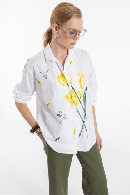 Hand Painted Tulip Shirt