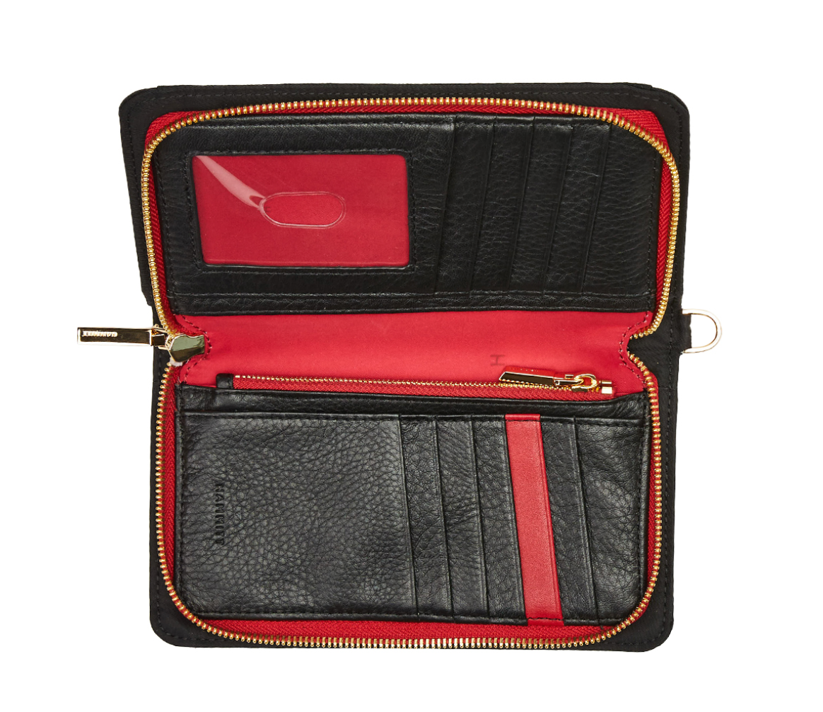Bryant Wallet - Blk Nylon Cargo Red Zip