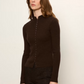 High Neck Ribbed Cardi