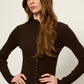 High Neck Ribbed Cardi