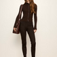 High Neck Ribbed Cardi