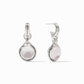 Silver Solara Hoop & Charm Earring-Clear