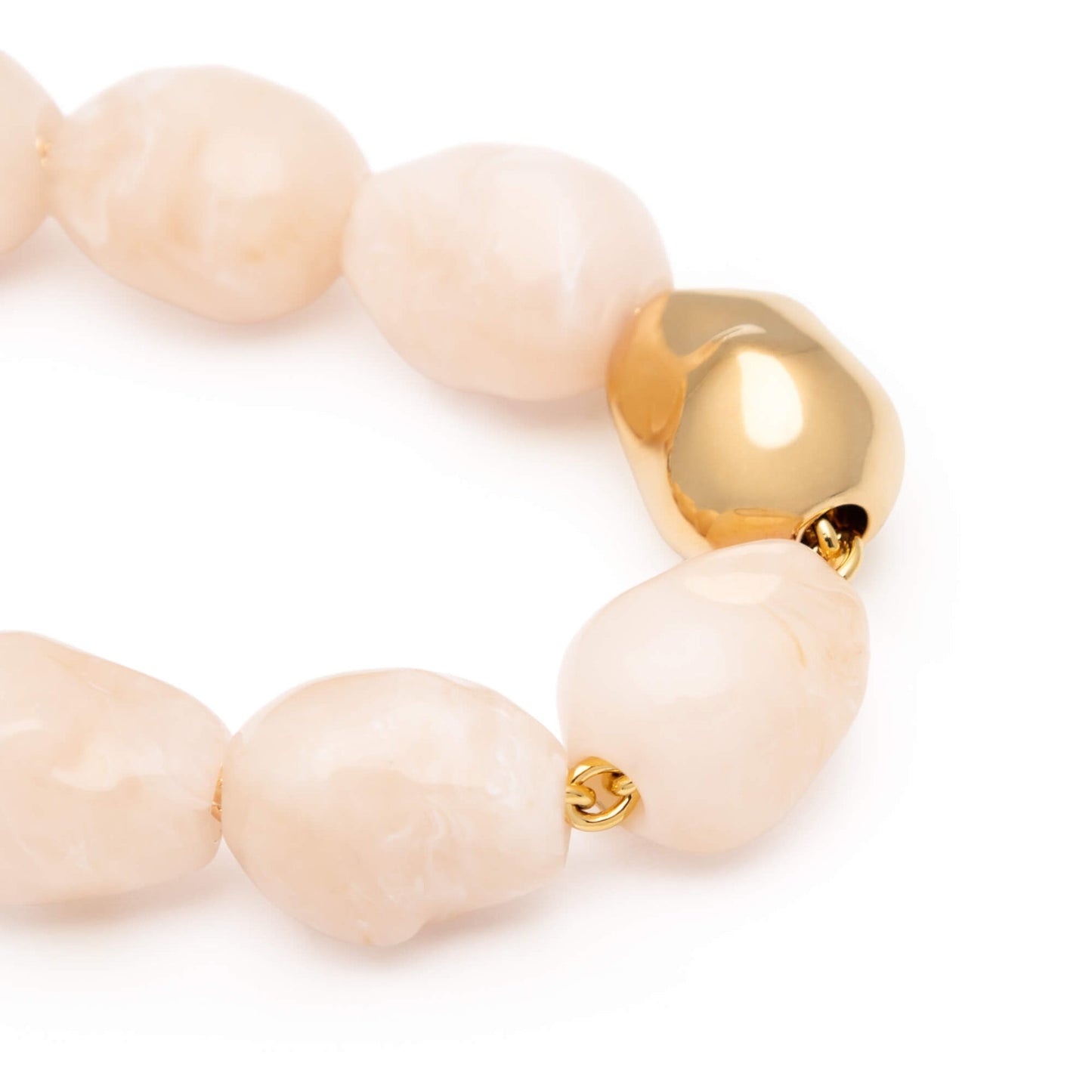 Organic Pearl Bracelet with Gold