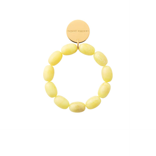 Olive Flex Bracelet-Lemon Yellow Marble