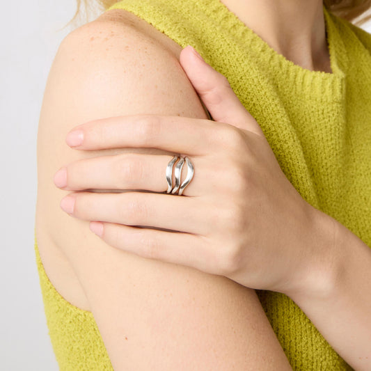 Silver Wave Ring