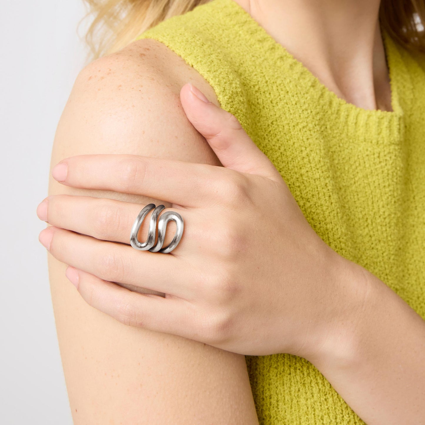 Silver Wave Wrap Ring