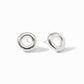 Wave Circle Stud-Silver