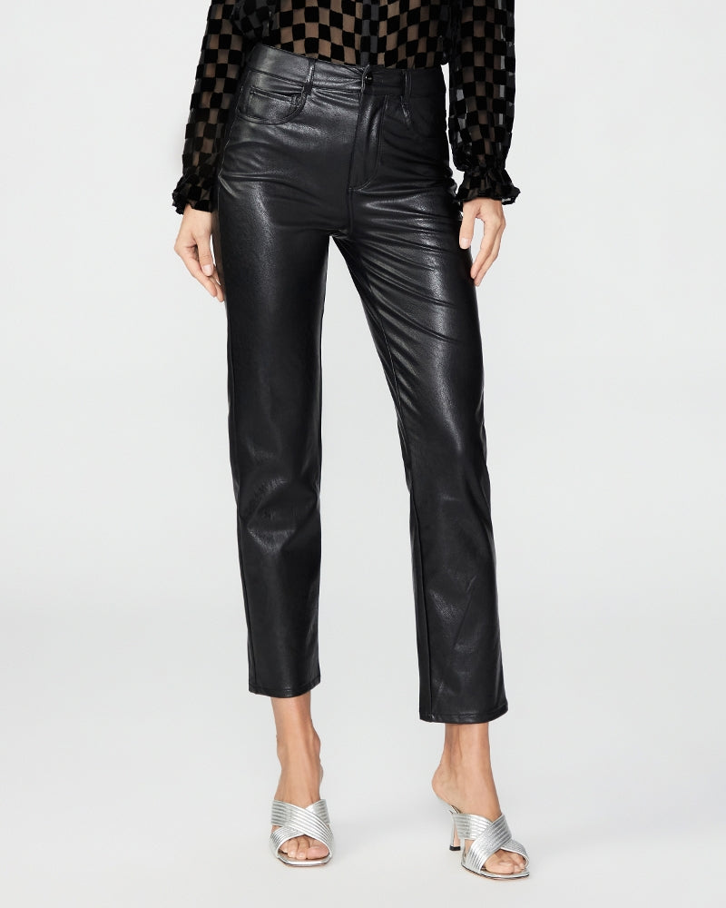 Stella Straight - Black Faux Leather