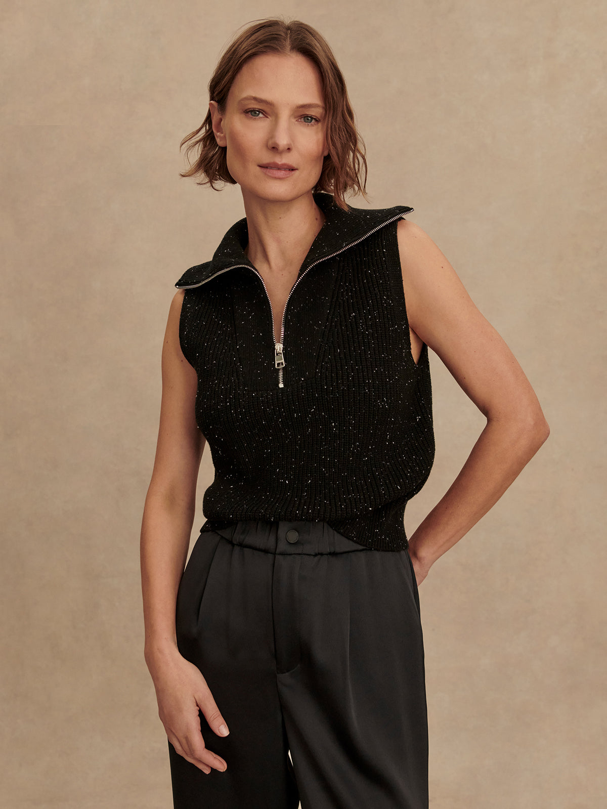 Hally Half Zip Vest