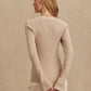 Blanca V-neck Rib Knit Top