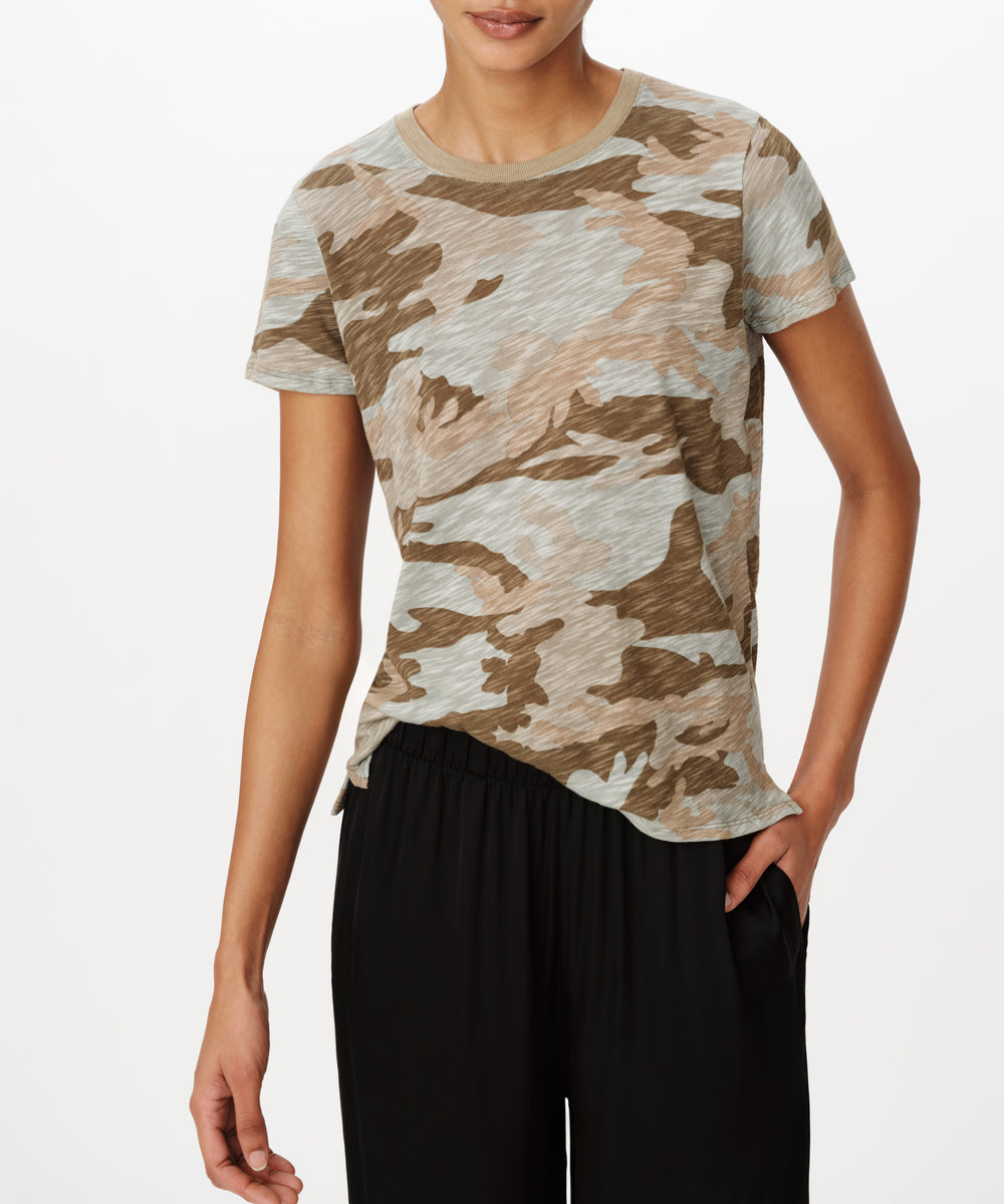 Camo Slub Schoolboy Tee