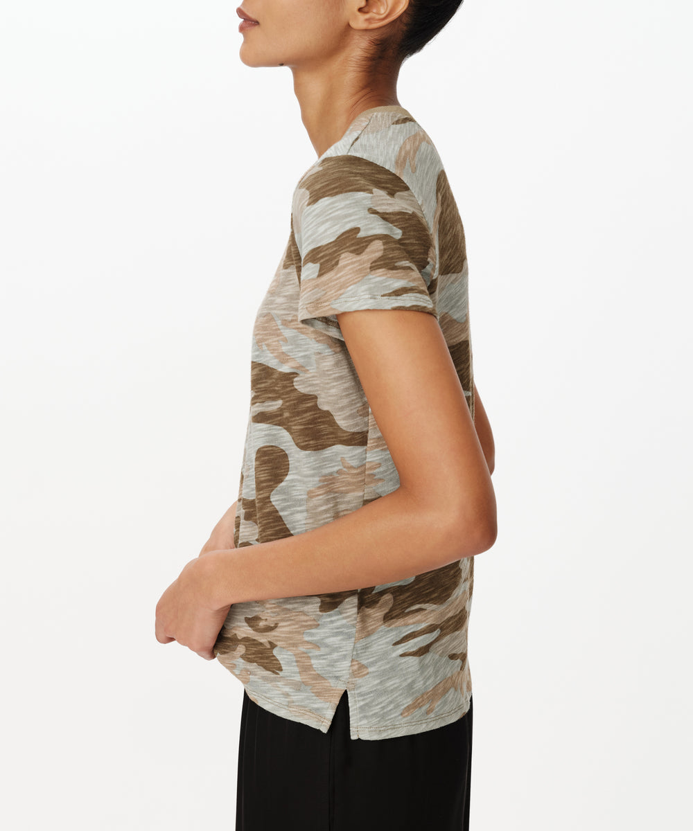 Camo Slub Schoolboy Tee