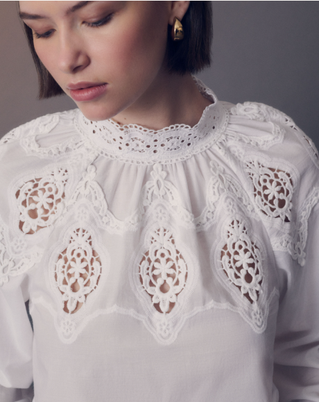 Lace Popover Blouse