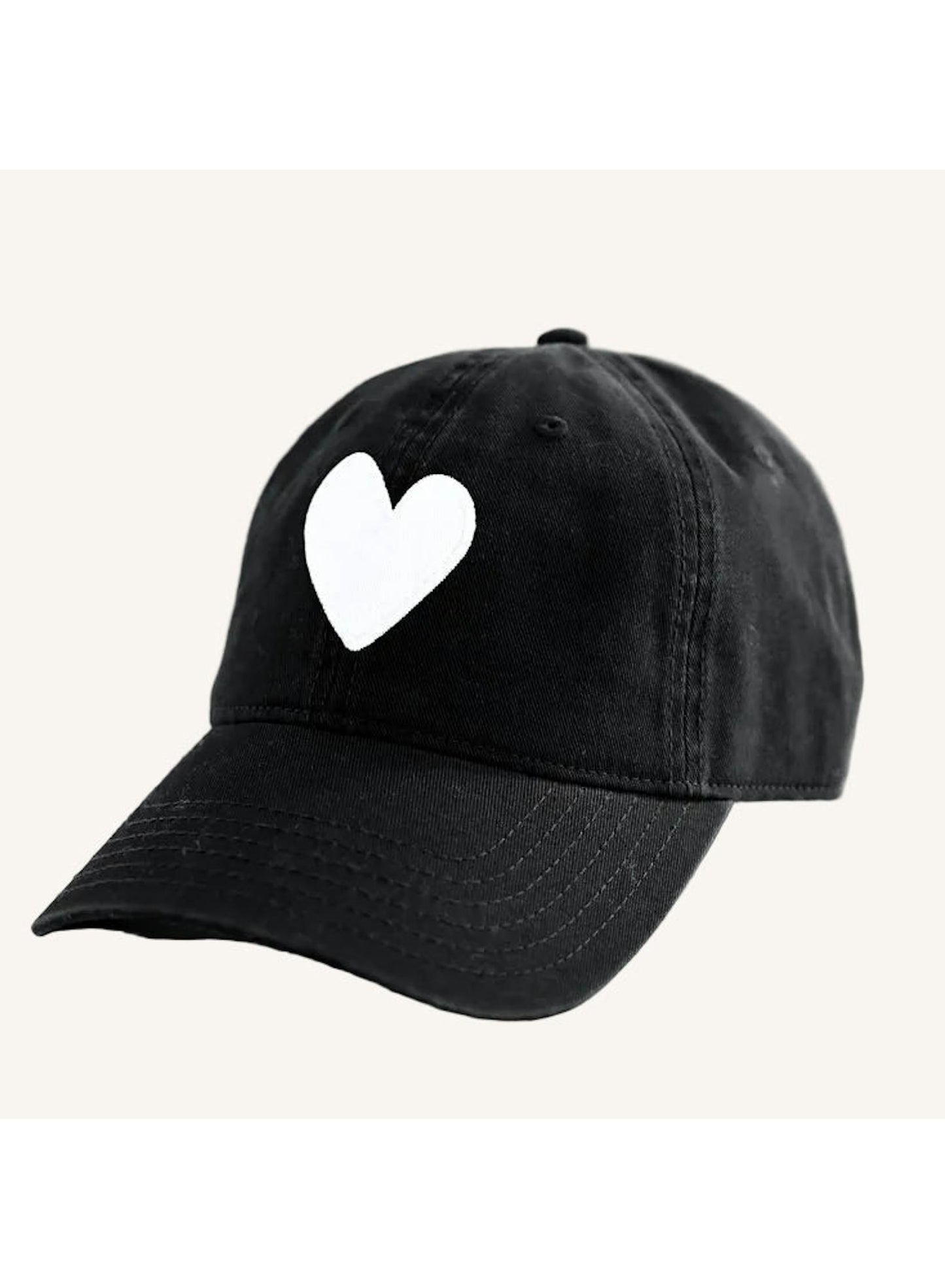 Baseball Hat Heart Patch