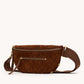 Charles Crossbody Med Choc Diamond Suede