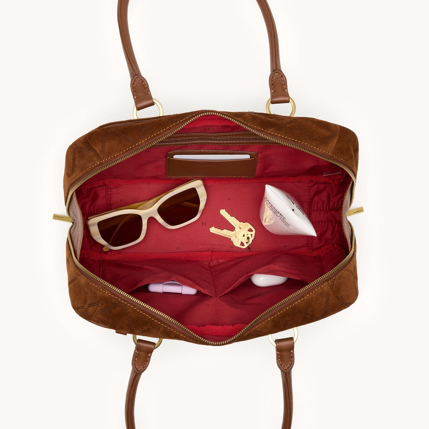 Meredith Med Noir Diamond Suede