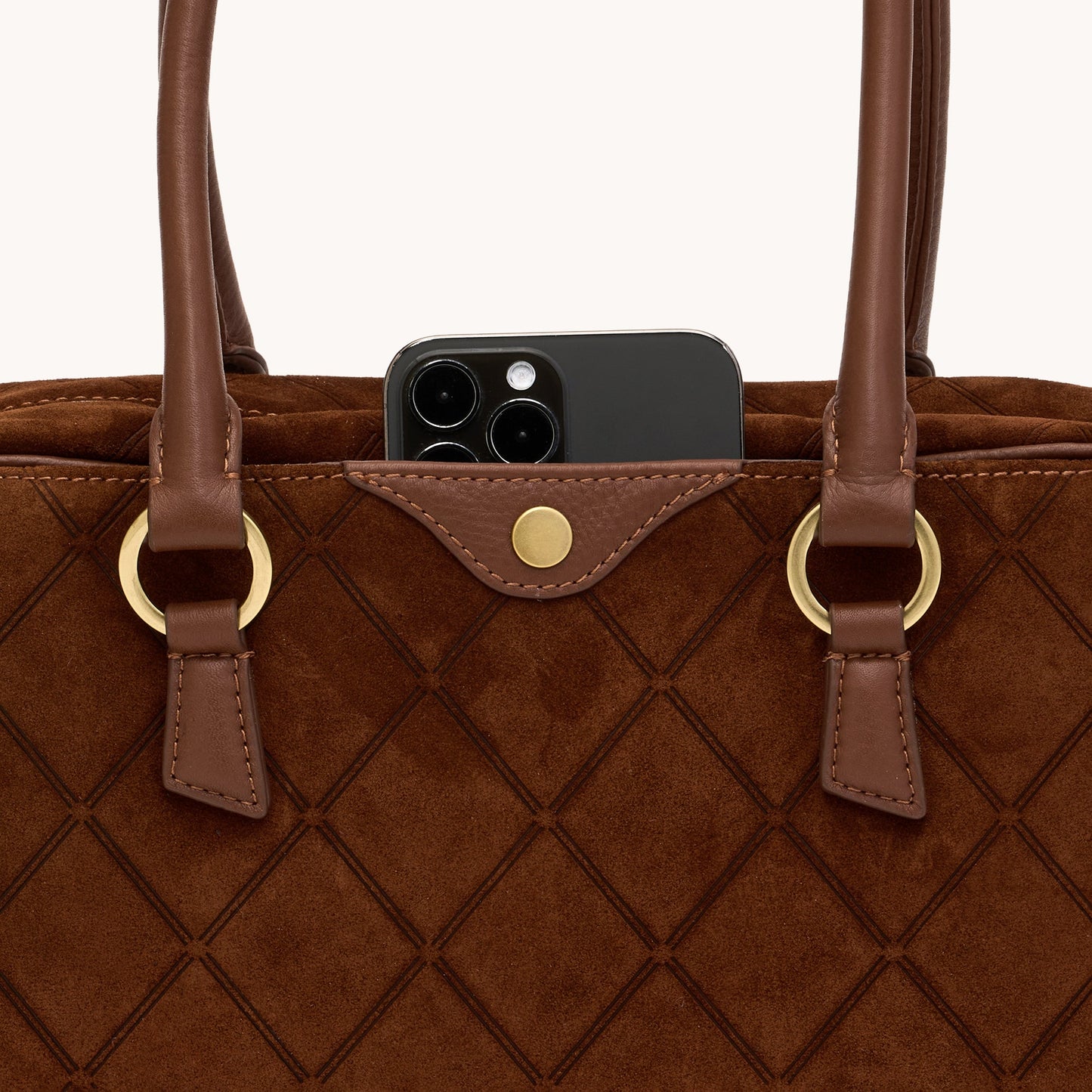 Meredith Med Noir Diamond Suede