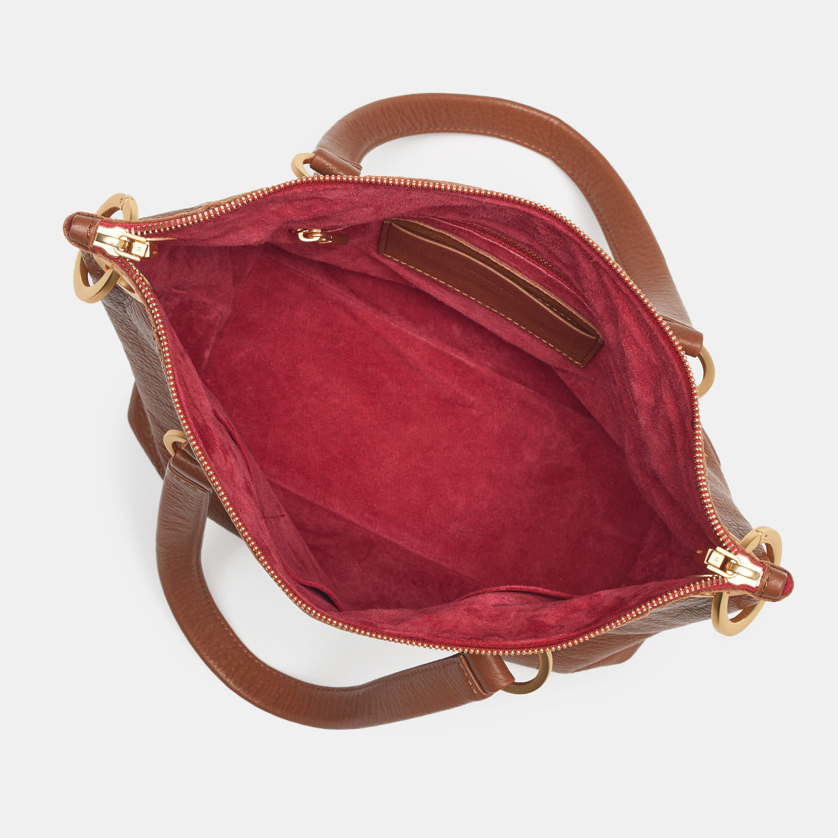 DANIEL MED Mahogany Pebble/Brushed Gold Red Zip
