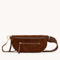Charles Crossbody Med Choc Diamond Suede
