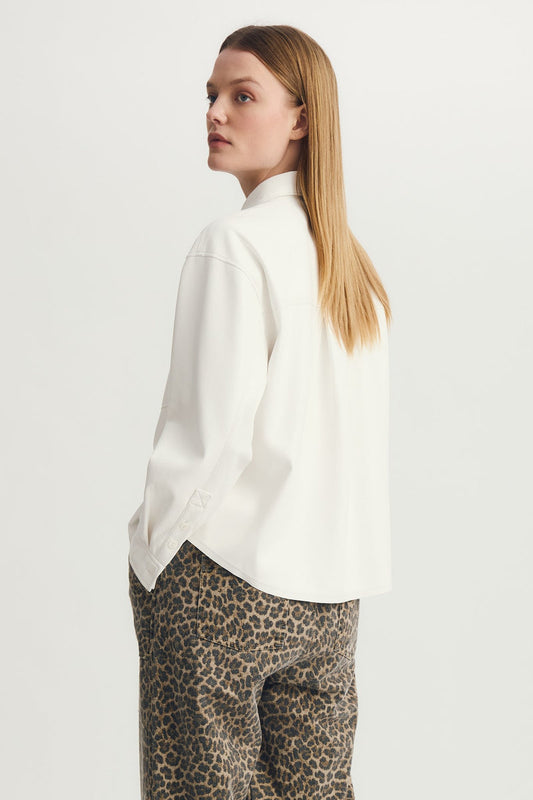 Driane Faux Leather Shirt
