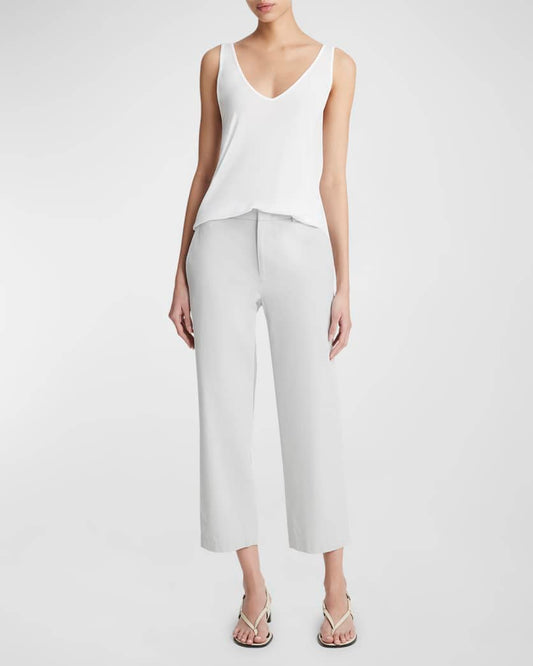 Mid Rise Cotton Crop Pant