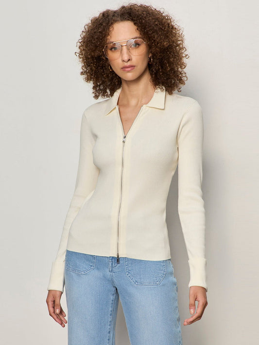 Only Yours Ribbed Zip Sweater