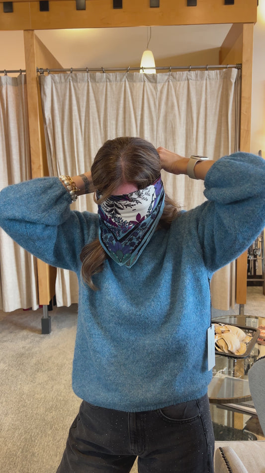 Amber Palace Blue Scarf